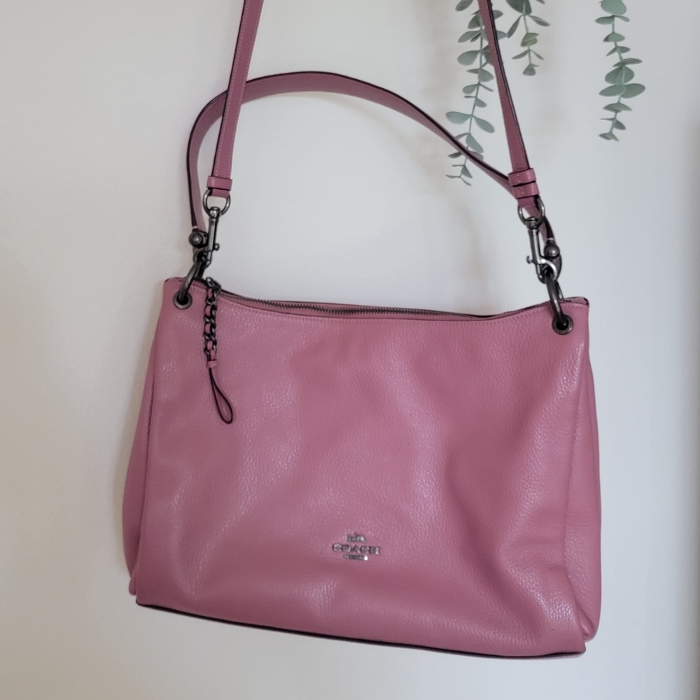 Coach pebble leather handbag